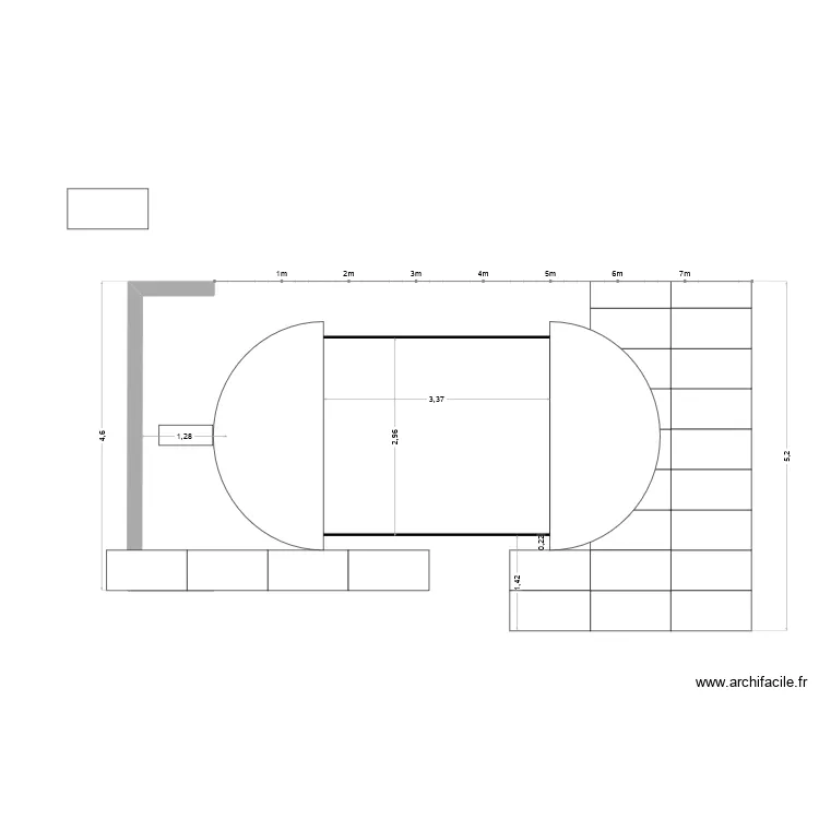 Piscine. Plan de 