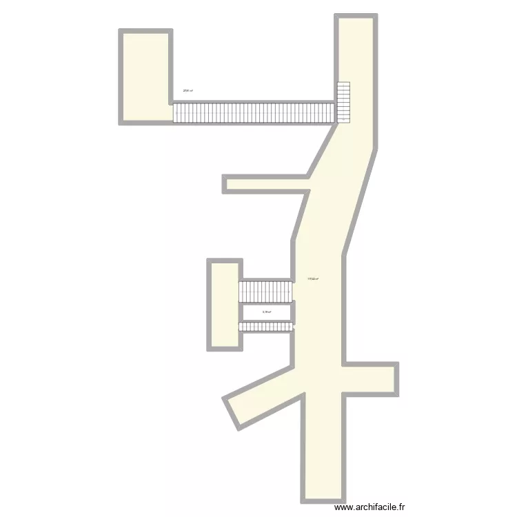 Plan Mines Hauchel. Plan de 3  et 154 m²