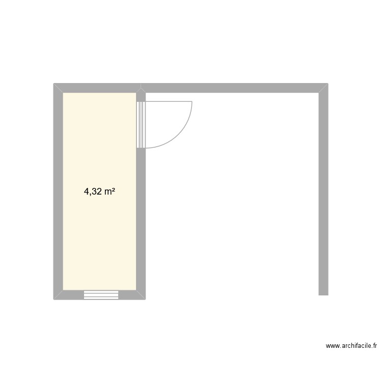 mon plan 3. Plan de 1 pièce et 4 m2