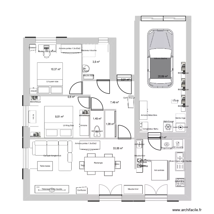 10 clos de charette 85250 st fulgent. Plan de 11  et 89 m²