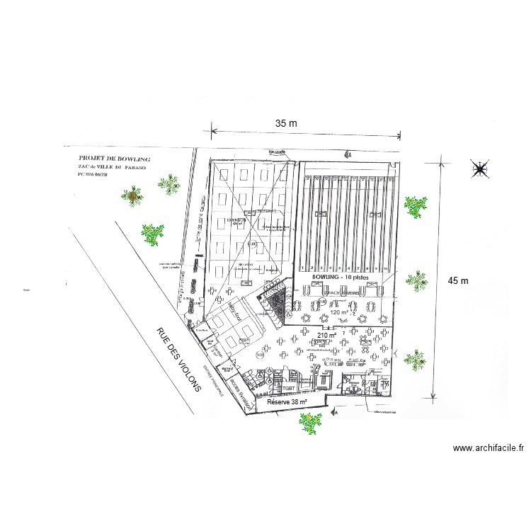 EXERCICE SSIAP3 BOWLING. Plan de 0 pièce et 0 m2