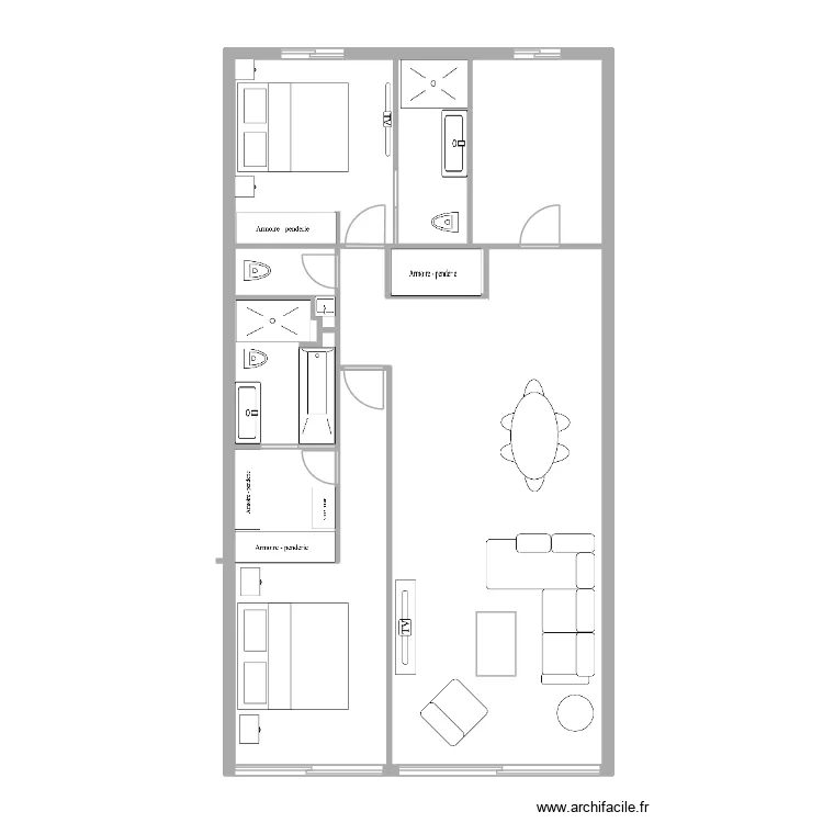 18 albert 1er. Plan de 8  et 89 m²