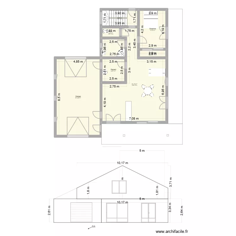 Maison_3. Plan de 11  et 203 m²