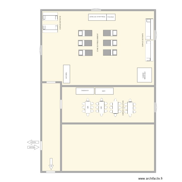 HELHA LOVERVAL. Plan de 3 pièces et 172 m2