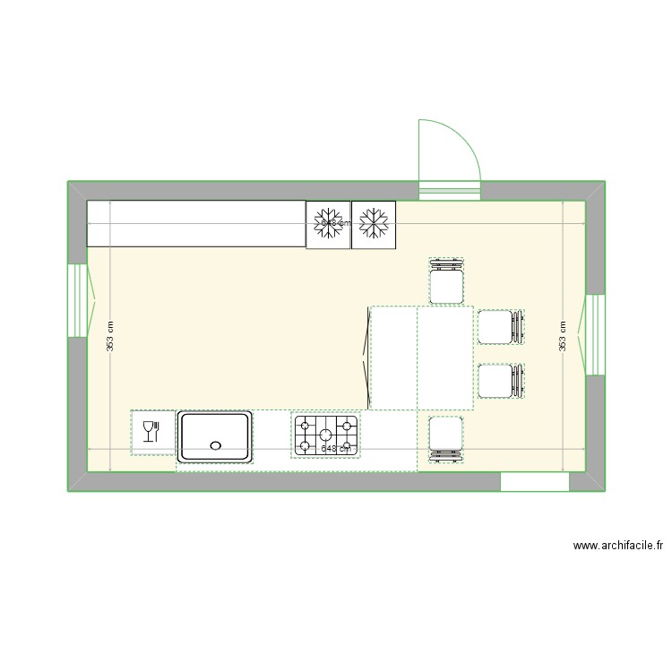 CUISINE V6. Plan de 0 pièce et 0 m2