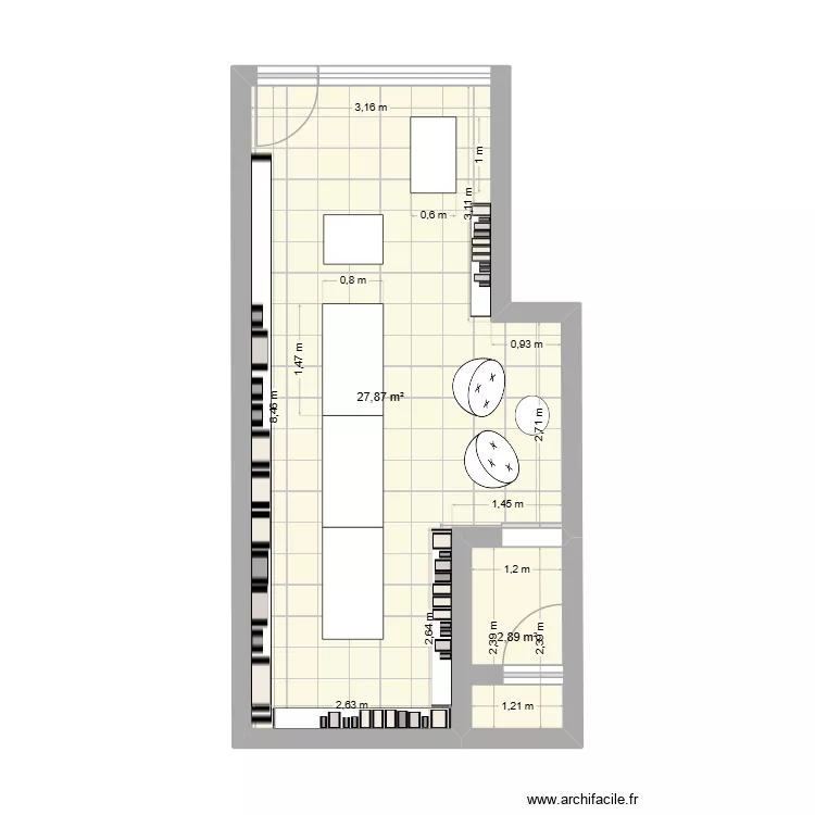 librairie. Plan de 