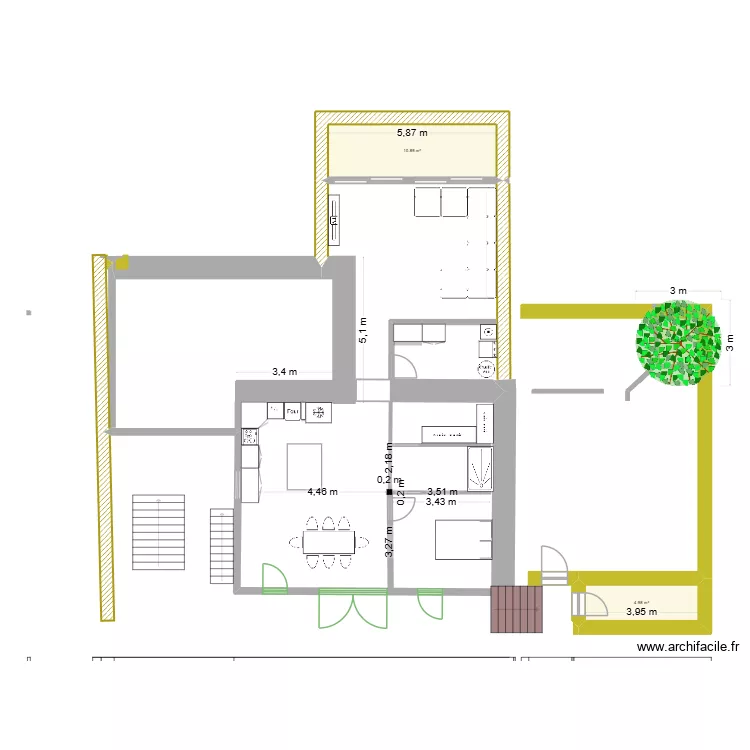 portugal 3. Plan de 3  et 18 m²