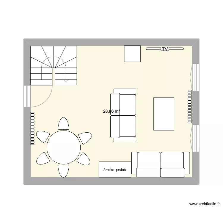 Chausson. Plan de 1  et 29 m²
