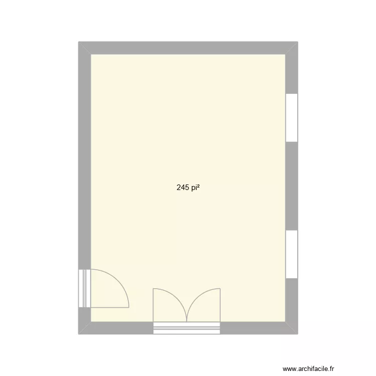 ma chambre. Plan de 1 pièce et 23 m²