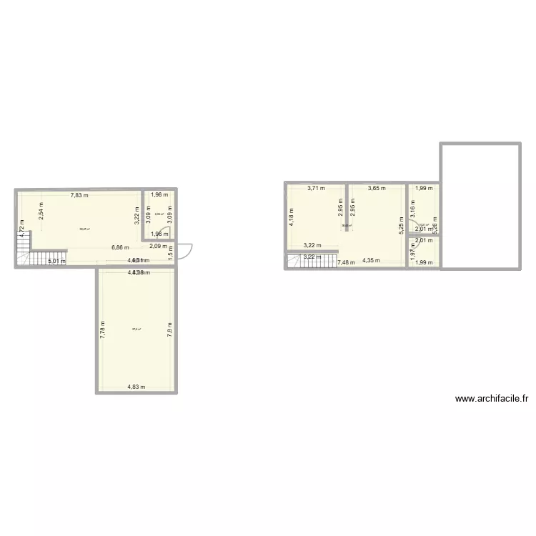 Pat 2 étage. Plan de 5 et 132 m² Pat 2 étage. Plan de 5 et 132 m²