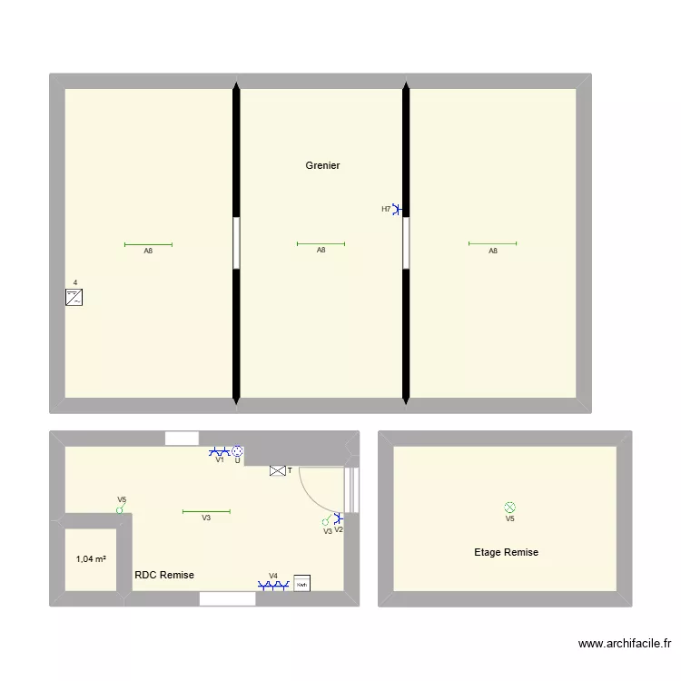 Jen et Simon Grenier + Remise. Plan de 