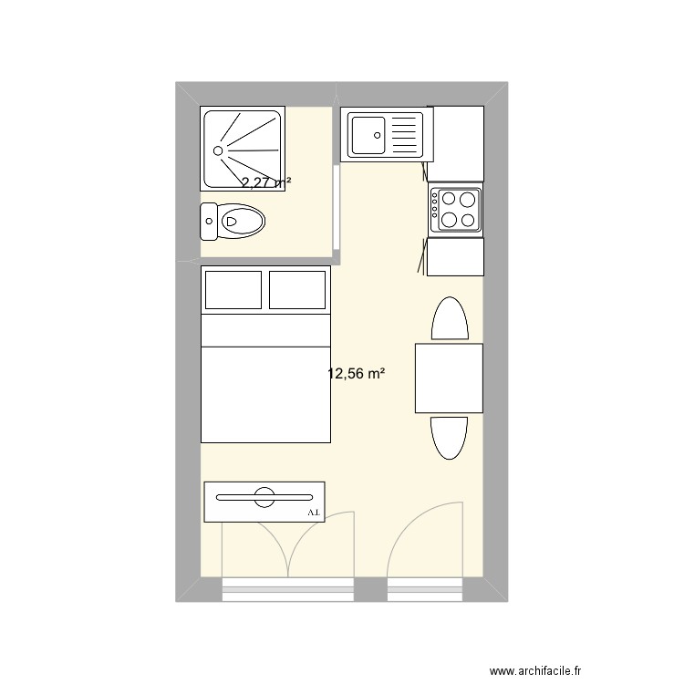 Studio 1 . Plan de 0 pièce et 0 m2