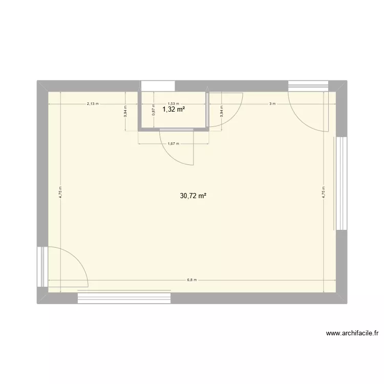 La p&eacute;pite Margut 1&eacute;re version. Plan de 
