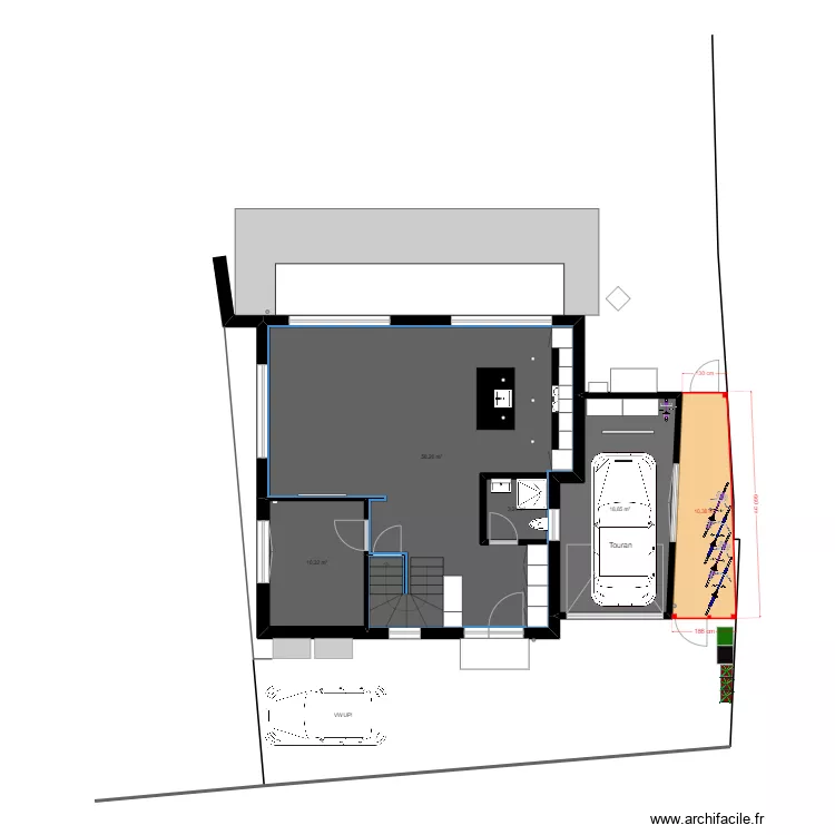 dalle garade. Plan de 