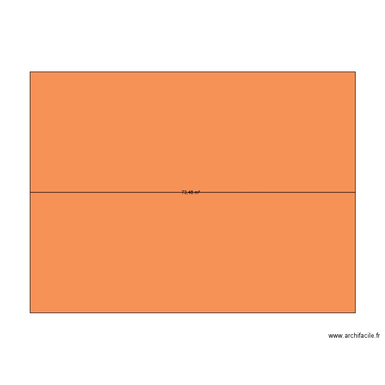 maison. Plan de 1 pièce et 73 m2