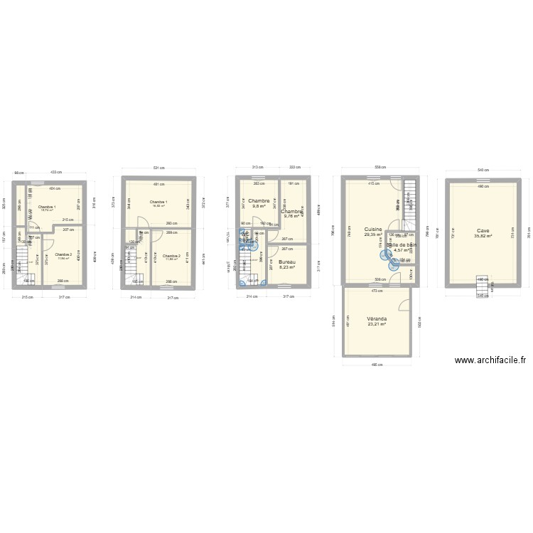 Wilfrid&Celine. Plan de 16 pièces et 200 m2