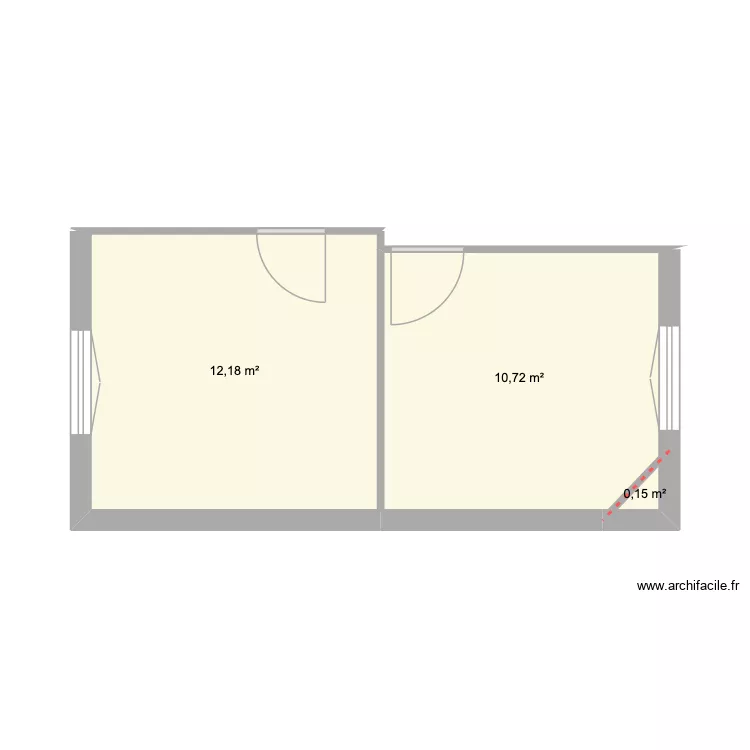 FALLIERES. Plan de 3  et 23 m²