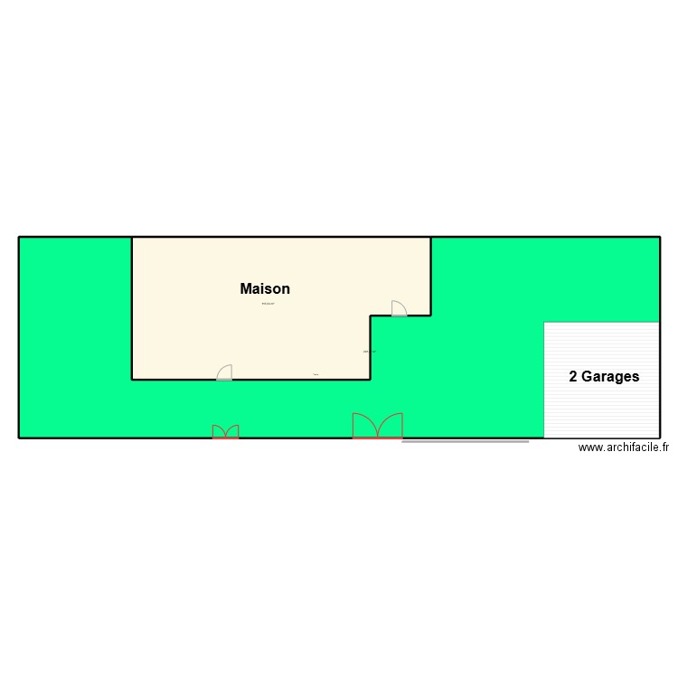 Plan Vincent. Plan de 2 pièces et 384 m2