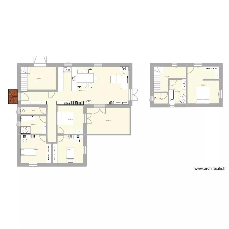 DEF ENTREE NORD. Plan de 12  et 158 m²