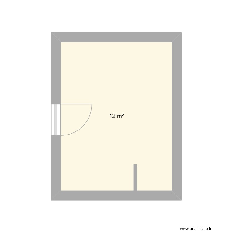 CUISINE. Plan de 1 pièce et 12 m2