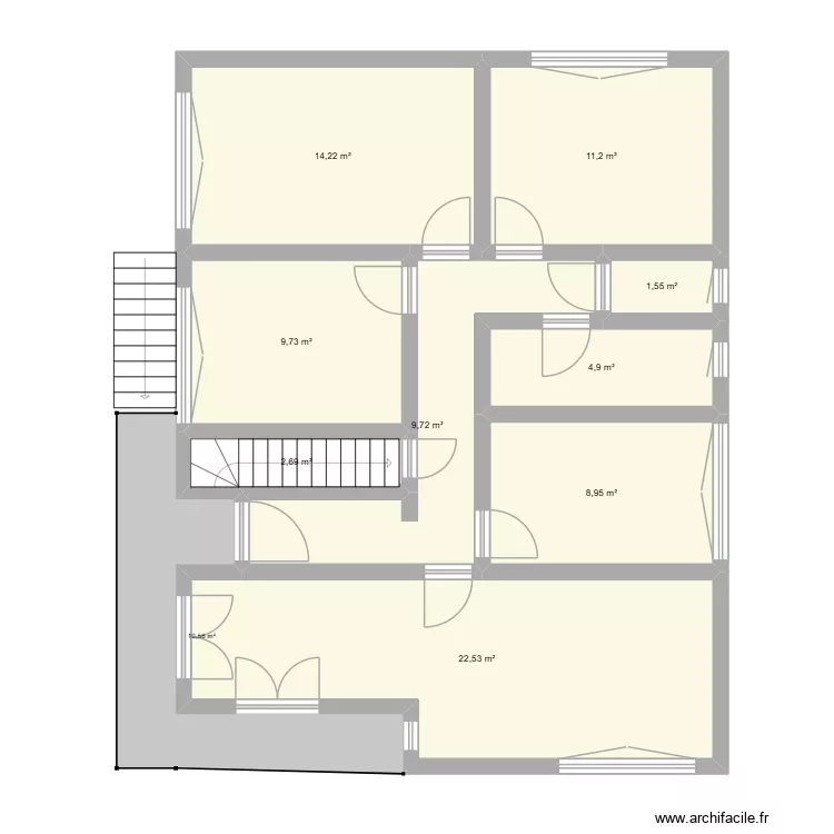 Maison actuelle. Plan de 9 Pièces et 86 m² Maison actuelle. Plan de 9 Pièces et 86 m²