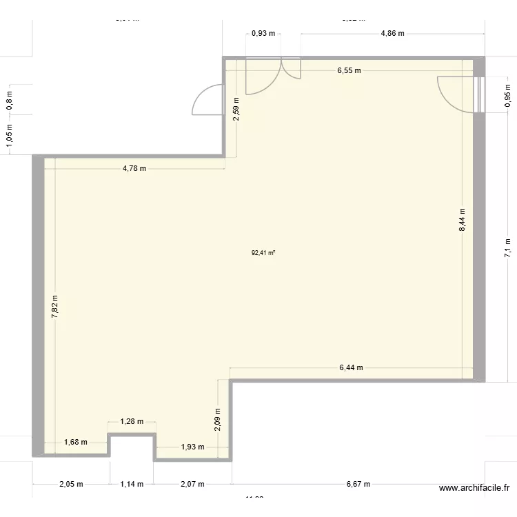 plan salle. Plan de 1 Pièce et 92 m² plan salle. Plan de 1 Pièce et 92 m²