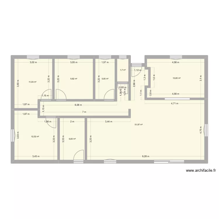 plan Marilou. Plan de 8  et 112 m²