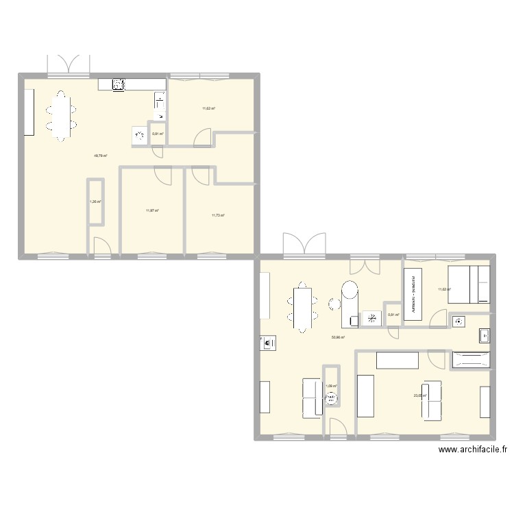 Annequin. Plan de 11 pièces et 175 m2