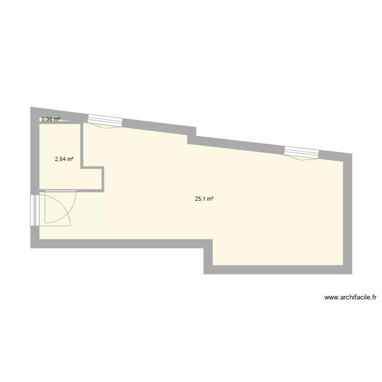 loriol app101. Plan de 3  et 28 m²