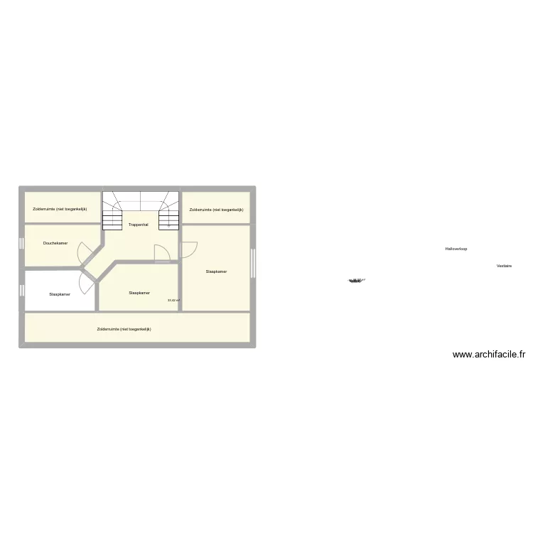 Knokke krekelpad 4 2e verdieping. Plan de 