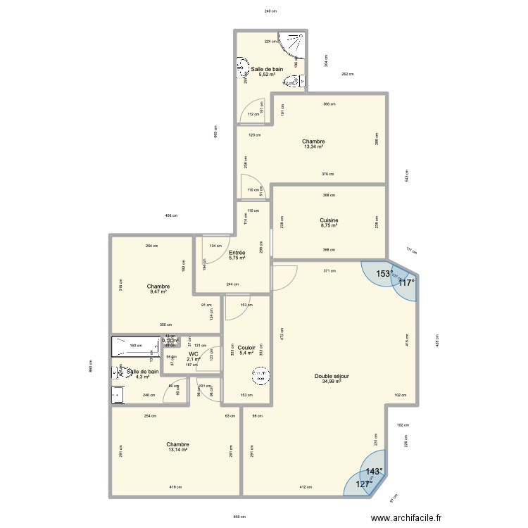 BELTRANO 2. Plan de 11 pièces et 103 m2