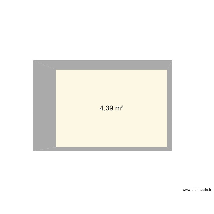 SALLE DE BAIN RDC. Plan de 1 pièce et 4 m2