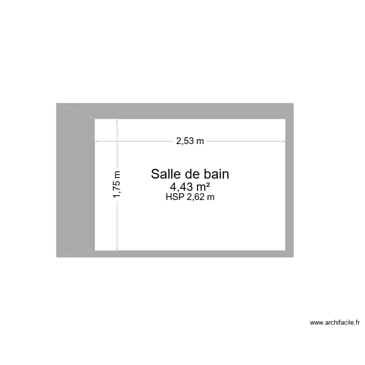 SALLE DE BAIN RDC. Plan de SALLE DE BAIN RDC. Plan de