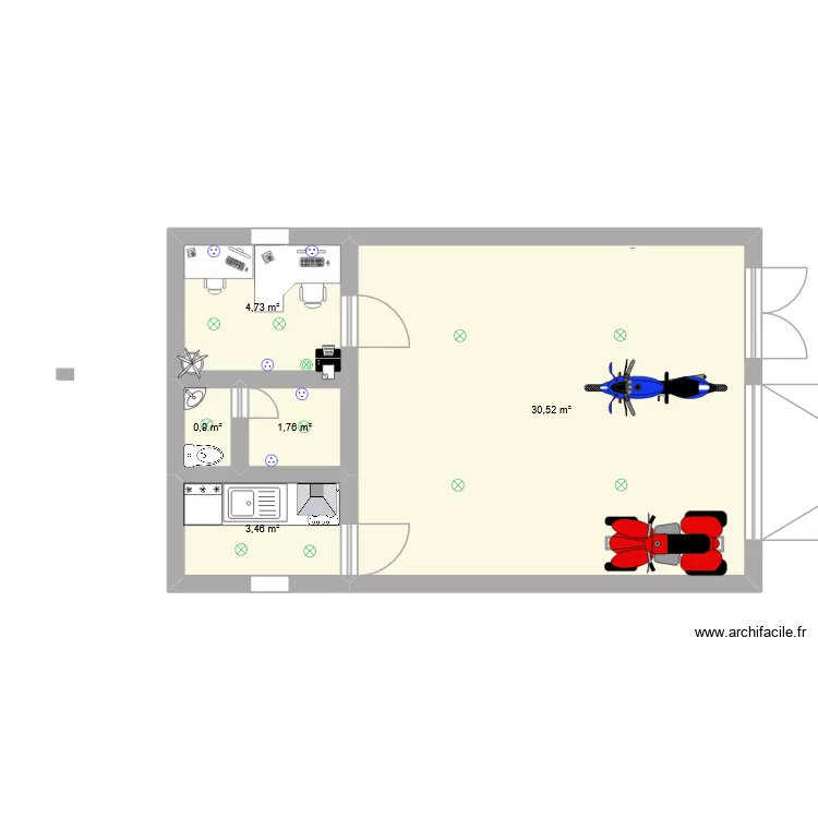 thecno. Plan de 5 Pièces et 41 m² thecno. Plan de 5 Pièces et 41 m²