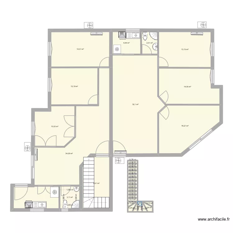 appart 1 et 1. Plan de 31 et 170 m² appart 1 et 1. Plan de 31 et 170 m²