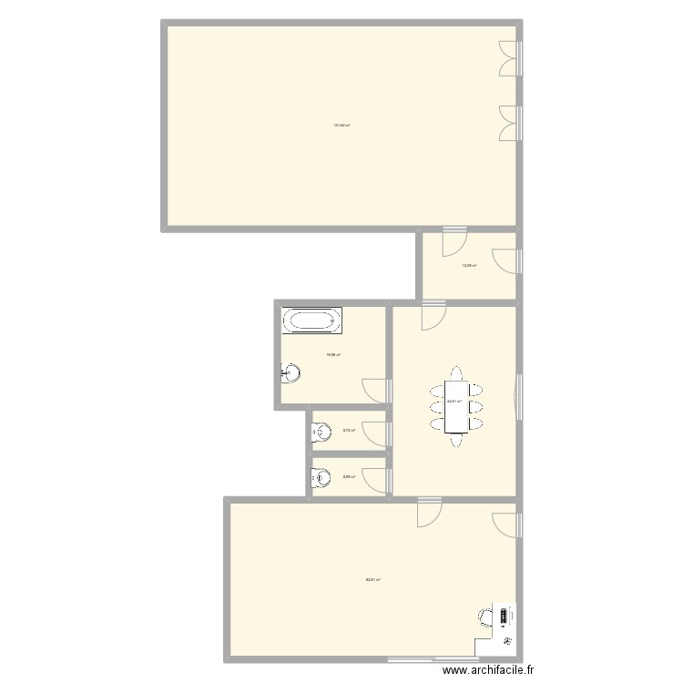 Plan TPS Choquet. Plan de 7 pièces et 302 m2