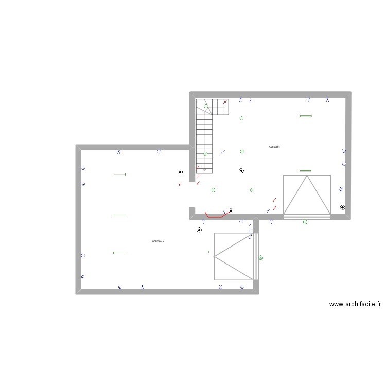 SOUS SOL 1. Plan de 12 pièces et 138 m2