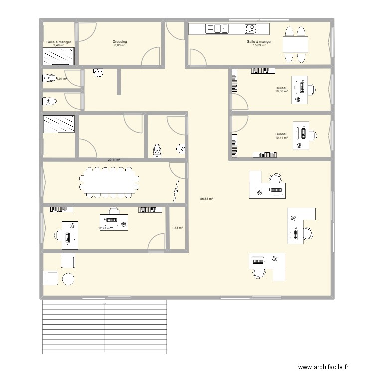Bassens 2. Plan de 10 pièces et 180 m2