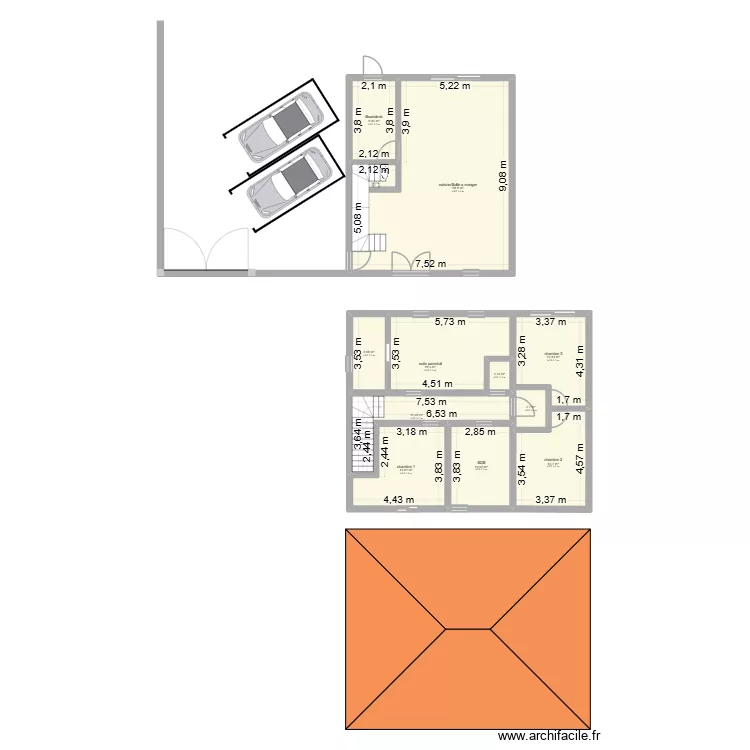 simu extension. Plan de 11 et 157 m² simu extension. Plan de 11 et 157 m²