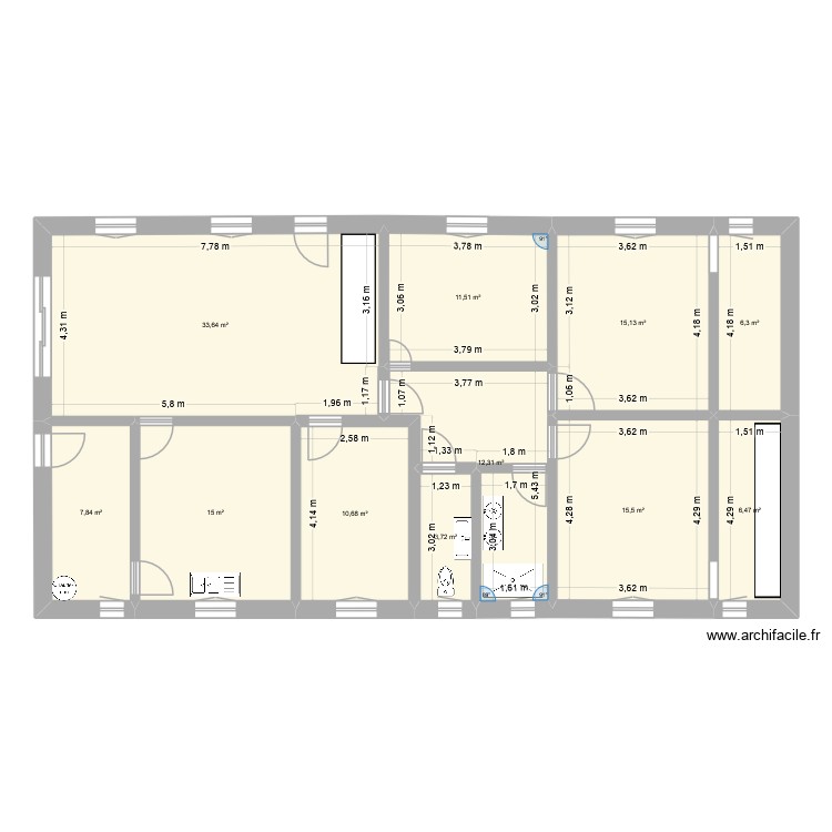 LANDES. Plan de 0 pièce et 0 m2 LANDES. Plan de 0 pièce et 0 m2
