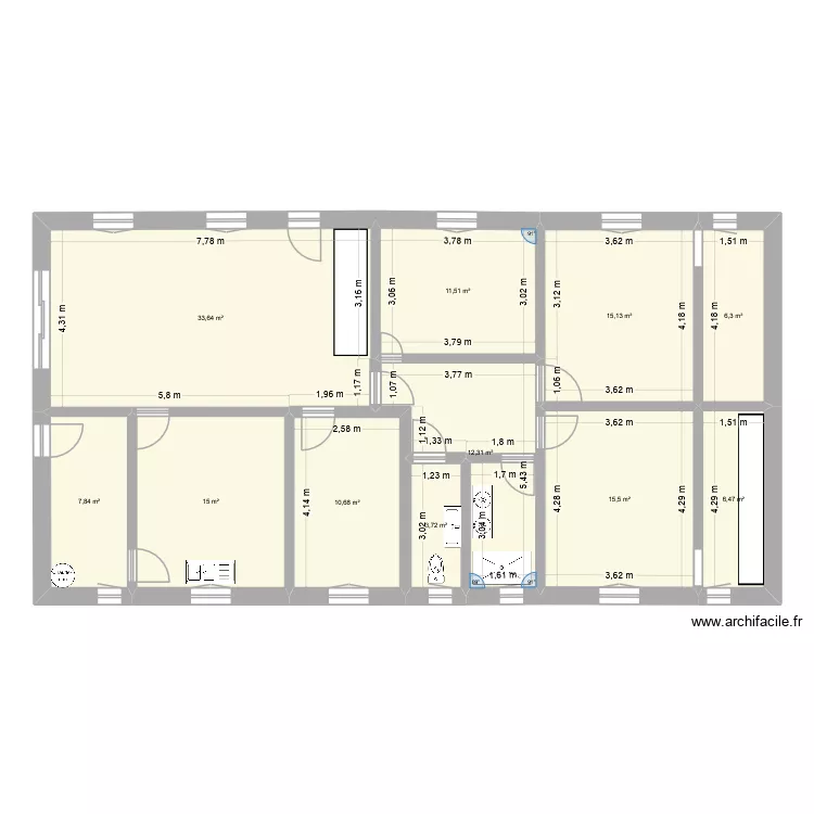 LANDES. Plan de 11  et 138 m²