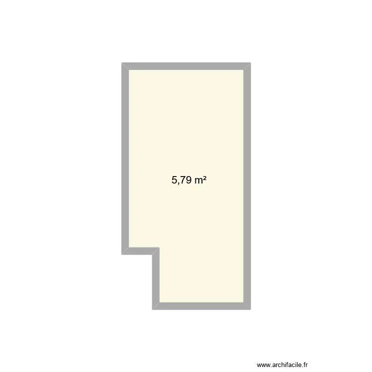 SDB. Plan de 1  et 6 m²