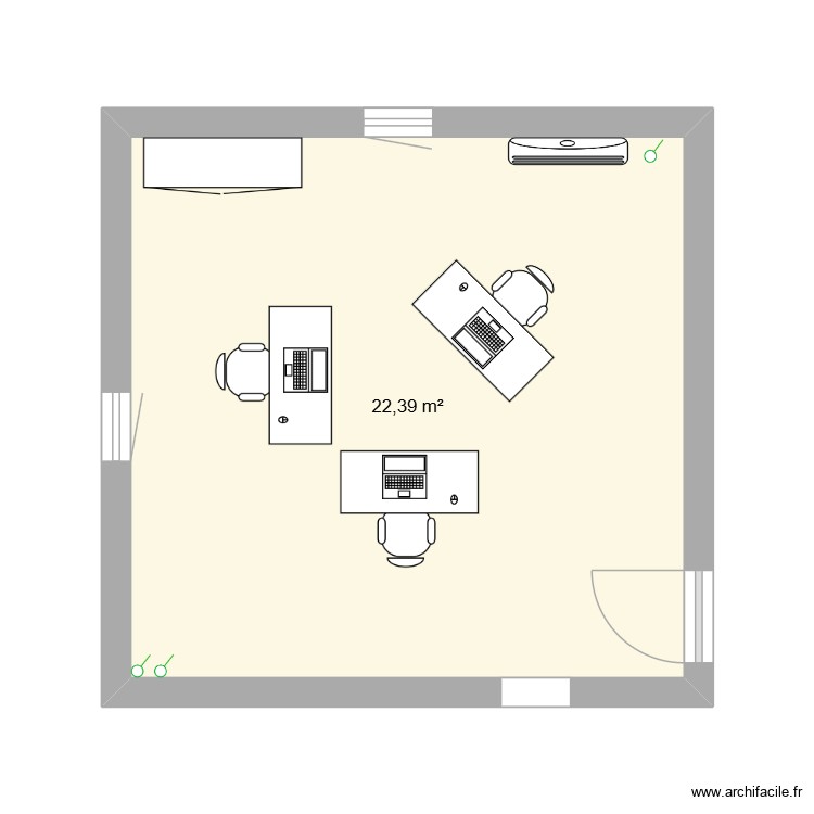 bureau trb. Plan de 0 pièce et 0 m2