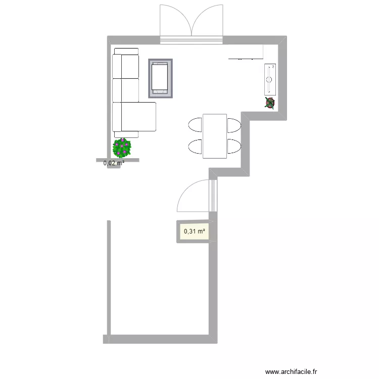 salon. Plan de 