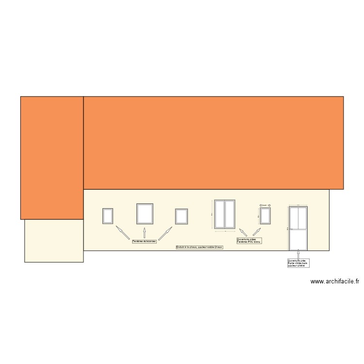 façade nord après. Plan de 0 pièce et 0 m2