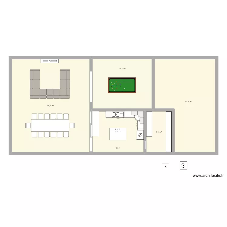 RDC standard. Plan de 5 et 173 m² RDC standard. Plan de 5 et 173 m²
