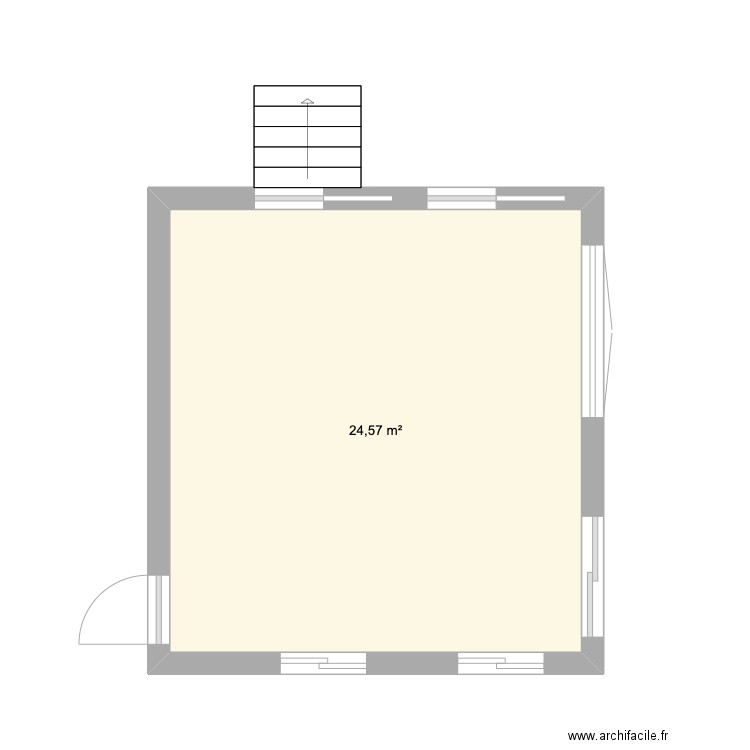 ex chalet. Plan de 1 pièce et 25 m2