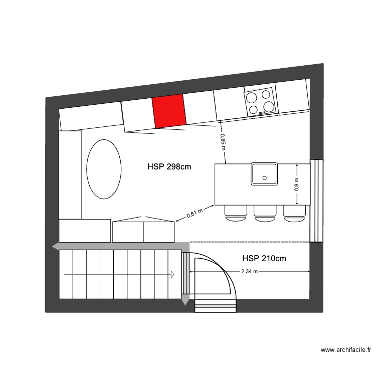 Capucines 20 V6. Plan de 2 pièces et 19 m2