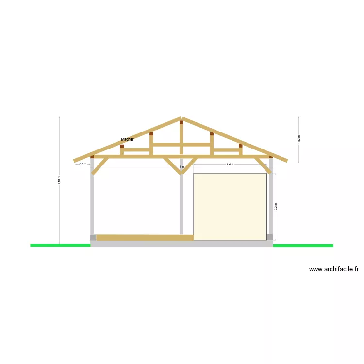 projet charpente. Plan de 