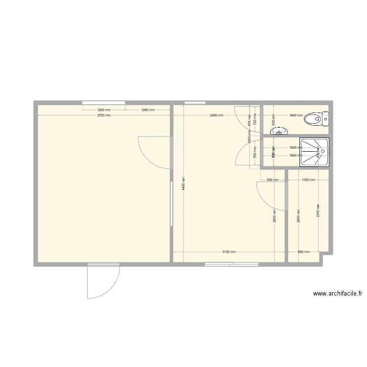 sas chauffeur mag manu 2. Plan de 5 pièces et 35 m2